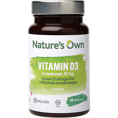 Vitamin D3 vegan udvundet af lavekstrakt fra Natures Own