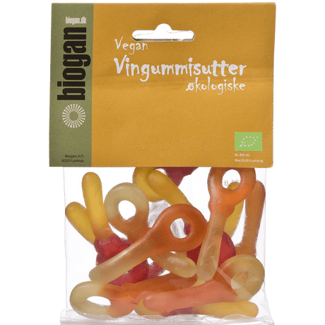 Biogan Økologiske Og Gelantinefri Vingummisutter | 75 g fra Biogan
