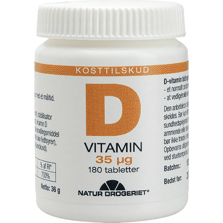 Natur-Drogeriet D3-vitamin 35 mcg | 180 tabletter