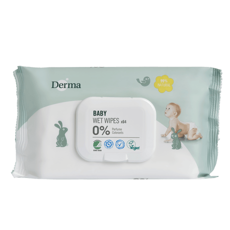 Derma Eco Baby Vådserviet 64 Stk. fra Derma