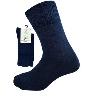 Cotton - Diabetic & Comfort sock, Mørkeblå