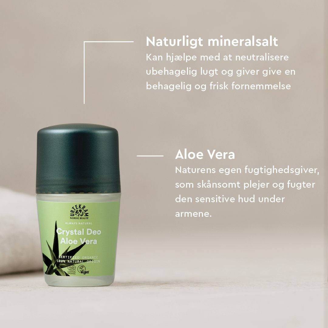 Urtekram Deo Crystal Roll On Aloe Vera | 50 ml fra Urtekram