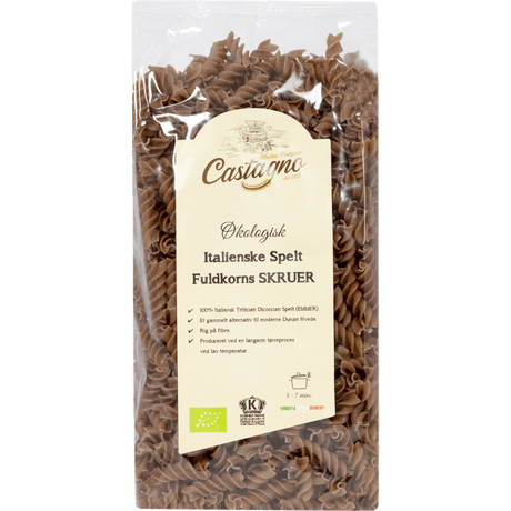 Castagno Spelt Skruer Fuldkorn Økologisk | 500 g