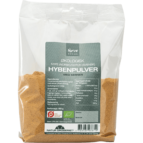 Natur-Drogeriet Hyben Pulver Fint M. Frø Økologisk | 500 g fra Natur-Drogeriet