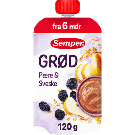 Grød med pære og sveske fra 6 mdr.