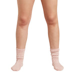 Women´s  Chunky Bed Sock Dusty Pink/hvid Space Dye