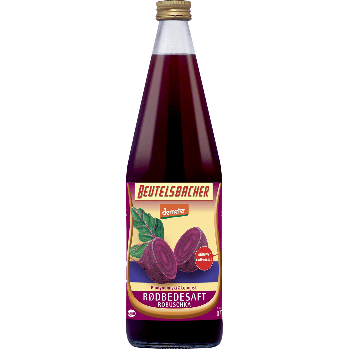Beutelsbacher Rødbedesaft Økologisk Demeter | 750 ml