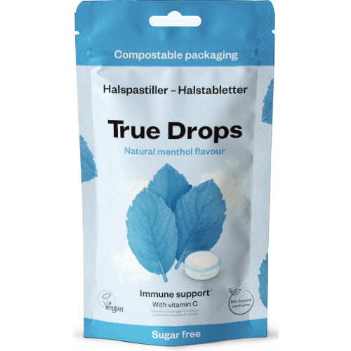 Halspastiller Menthol True Drops fra True Mints