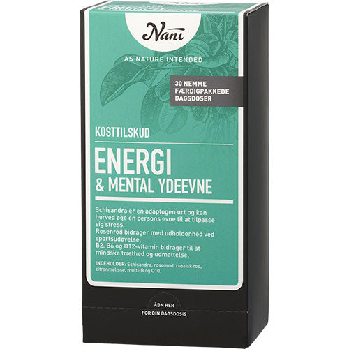 Nani Energi/mental Ydeevne Kurpakke | 30 breve fra Nani