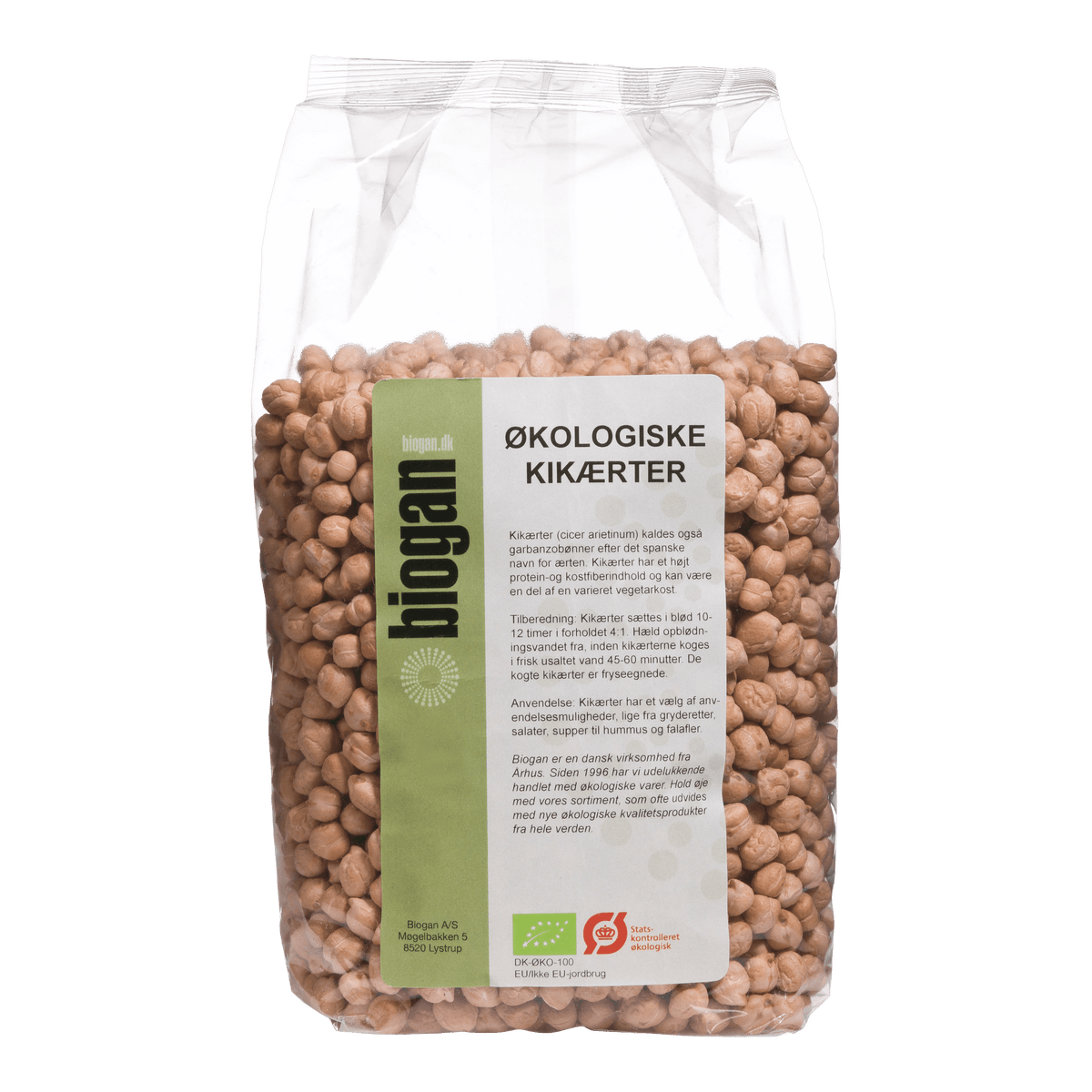 Biogan Økologiske Kikærter | 1 kg fra Biogan