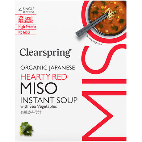 Instant Misosuppe rød m. tang Ø fra Clearspring
