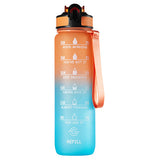 Motivationsflaske 1 ltr Orange/Grøn fra Motivational Bottle