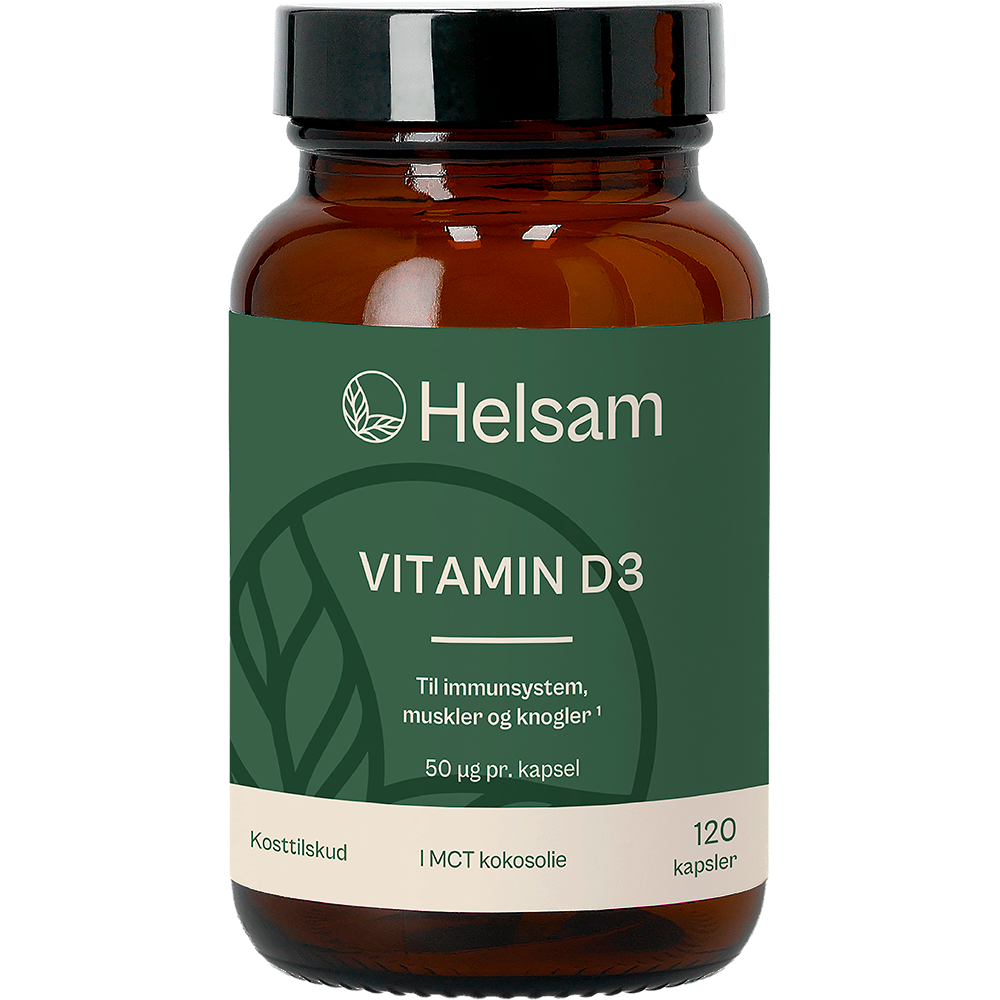 Helsam Vitamin D3 | 120 kapsler fra Helsam
