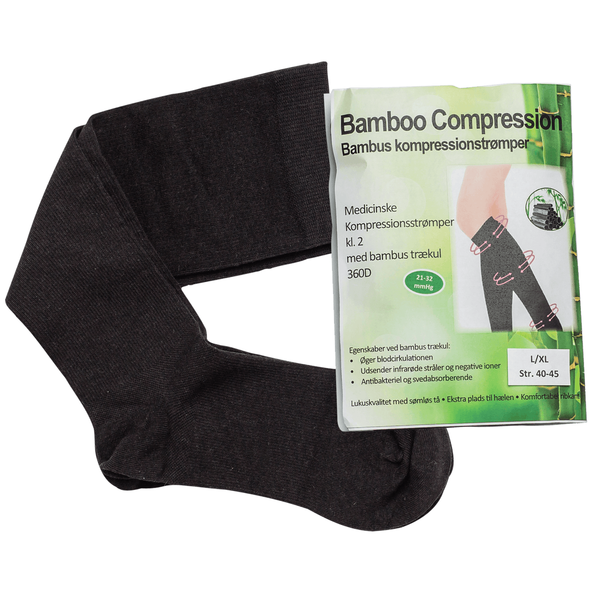 Bamboo Pro Bambus Kompressionsstrømper | Str. L/xl