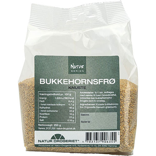 Bukkehornsfrø knust fra Natur-Drogeriet