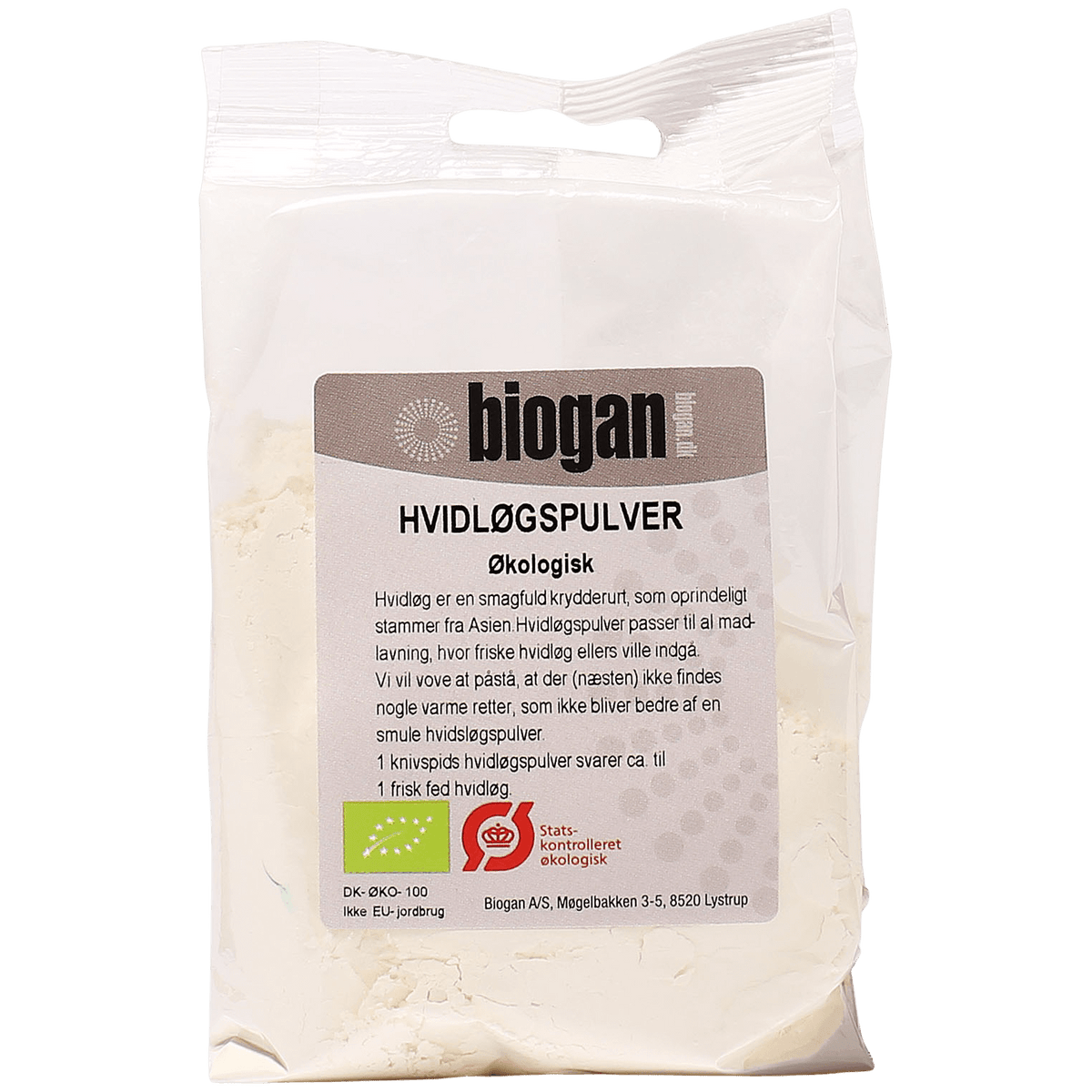 Biogan Økologisk Hvidløgspulver | 100 g fra Biogan