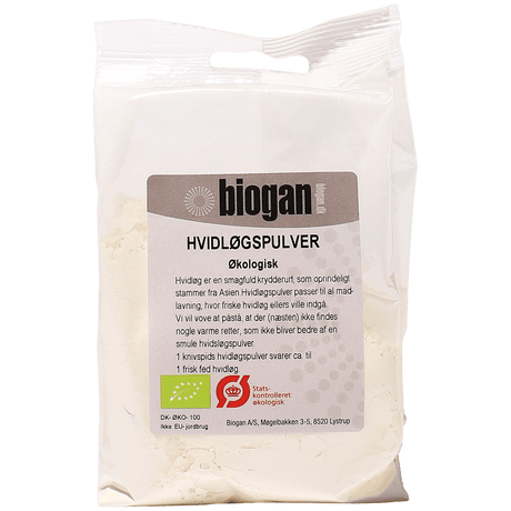 Biogan Økologisk Hvidløgspulver | 100 g fra Biogan