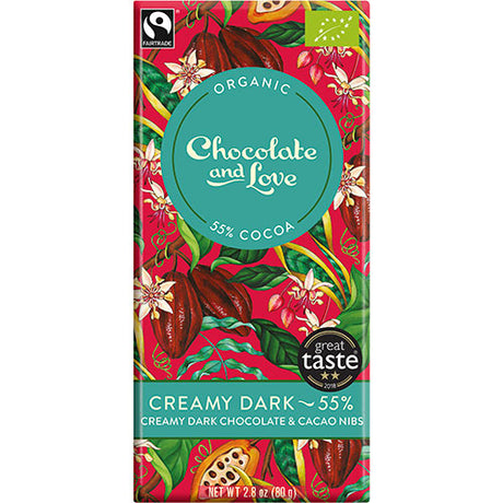 Chokolade Creamy Dark 55% Ø fra Chocolate and Love