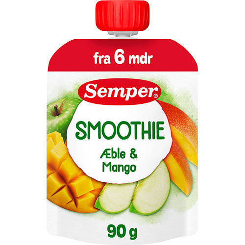Semper Tropisk Frugtsmoothie Med Mango & Æble Fra 6 Mdr. | 90 g fra Semper