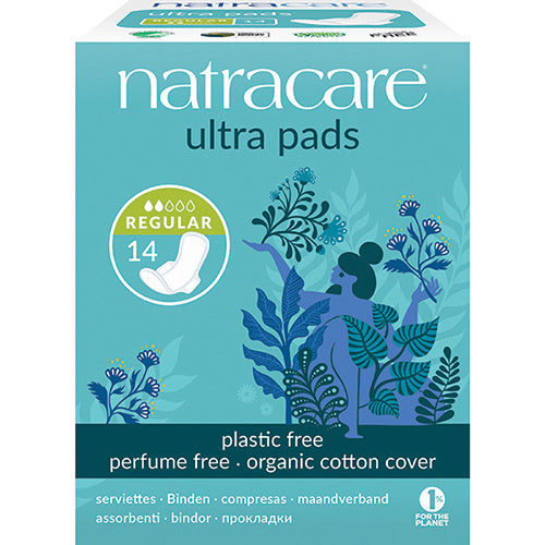 Natracare bind 14 stk REGULAR m. vinger fra Natracare