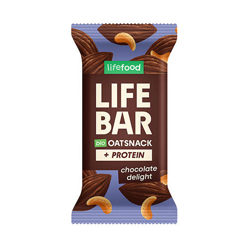 Lifebar Havre Snack Protein Chocolate Delight Ø fra Lifefood