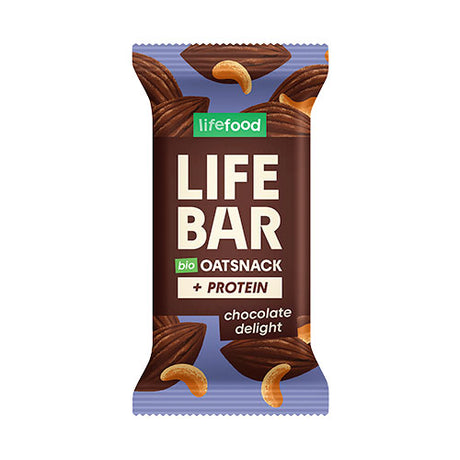 Lifebar Havre Snack Protein Chocolate Delight Ø fra Lifefood