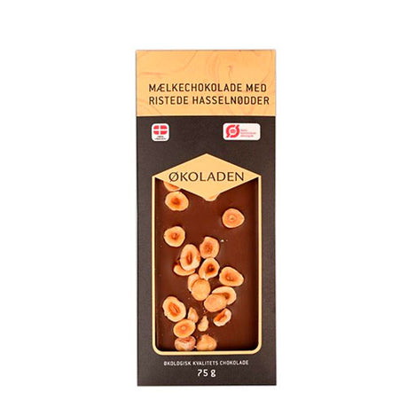 Chokolade Mælk m. Ristede Hasselnødder Ø fra Økoladen