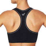 Racerback Sports Bra sort/sølv str. XL fra Boody