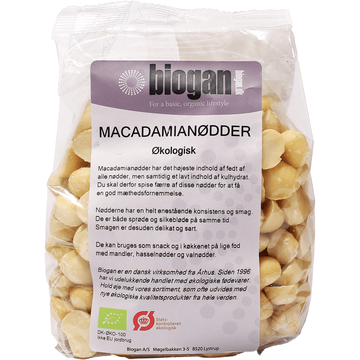 Biogan Macadamianødder Rå Økologisk | 400 g fra Biogan
