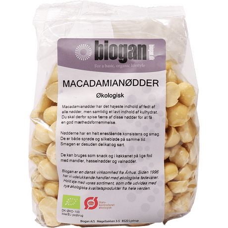 Biogan Macadamianødder Rå Økologisk | 400 g fra Biogan