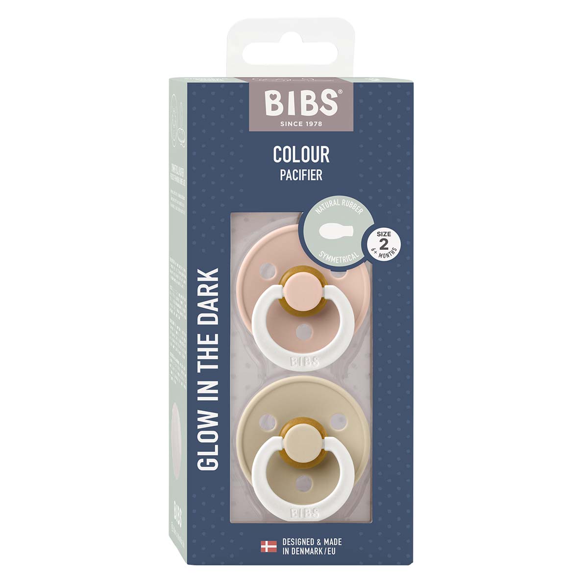 BIBS Colour Latex Size 2 Symmetric Blush GLOW fra BIBS
