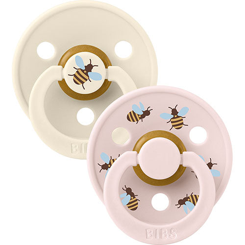 BIBS Colour, Size 2, 2 Pack Bumblebee Ivory Mix fra BIBS