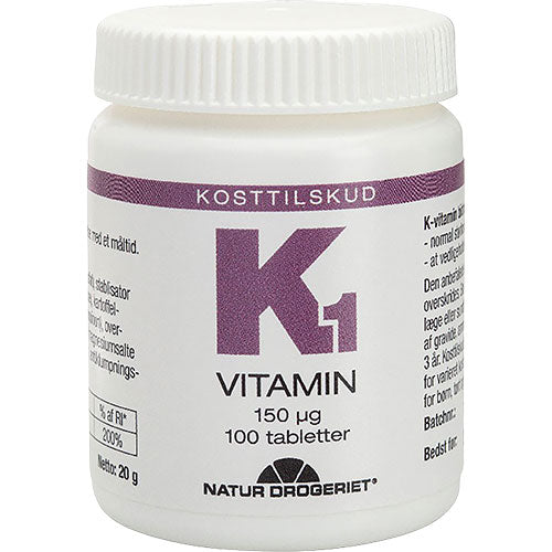 K1-vitamin 150 mcg fra Natur-Drogeriet