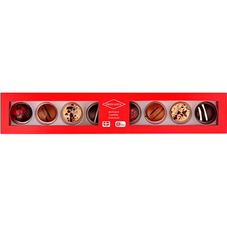 Fyldt dessertchokolade 8 stk Ø Rød kollektion