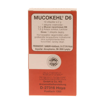 Mucokehl stikpiller 10 stk fra Sanum