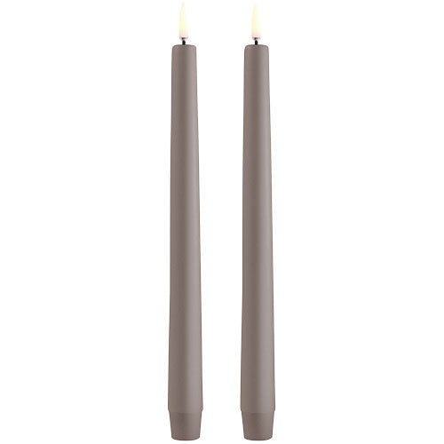 LED Kronelys, Sandstone,  Smooth, 2-pack, 2,3x25 c fra Uyuni lighting