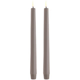 LED Kronelys, Sandstone,  Smooth, 2-pack, 2,3x25 c fra Uyuni lighting
