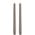 LED Kronelys, Sandstone,  Smooth, 2-pack, 2,3x25 c