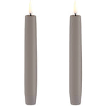 LED Kronelys, Sandstone, Smooth, 2-pack, 2,3x15,5