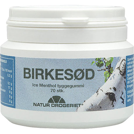 Tyggegummi Birkesød ice menthol 70 stk fra Natur-Drogeriet