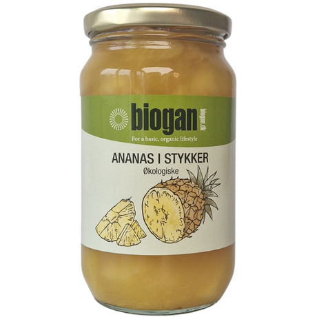 Biogan Ananas i Stykker Økologisk | 340 g fra Biogan