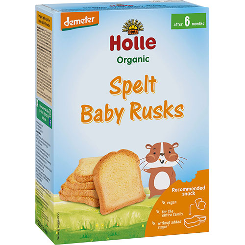 Spelt tvebakker til baby Ø Demeter fra Holle