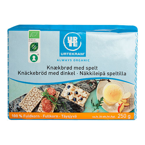 Fuldkornsknækbrød m. spelt Ø fra Urtekram