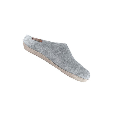 SHU`S hjemmesko med læder sål - Light Grey 44 fra SHUS