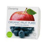 Frugtpuré blåbær, æble Ø fra Clearspring