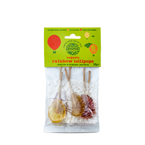 Regnbue slikkepinde Ø fra Biona Organic
