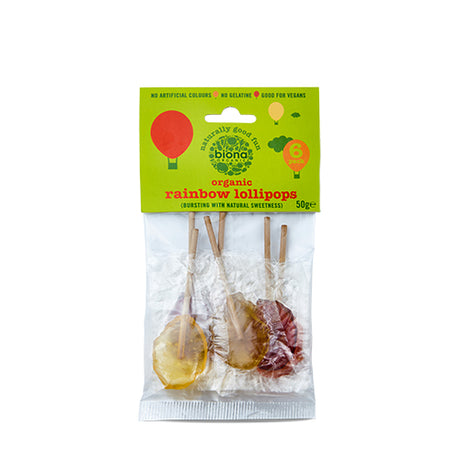 Regnbue slikkepinde Ø fra Biona Organic