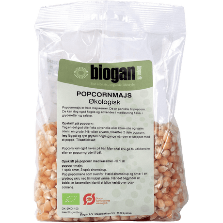 Biogan Økologiske Popcornmajs | 500 g