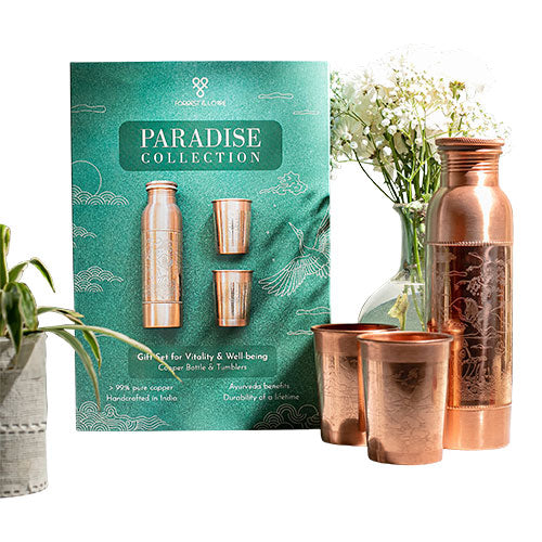 Kobber gavesæt Paradise (1x900ml+2x300ml) fra Forrest & Love