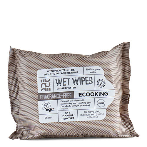 Wet Wipes Fragrance Free – 25 pcs. fra Ecooking